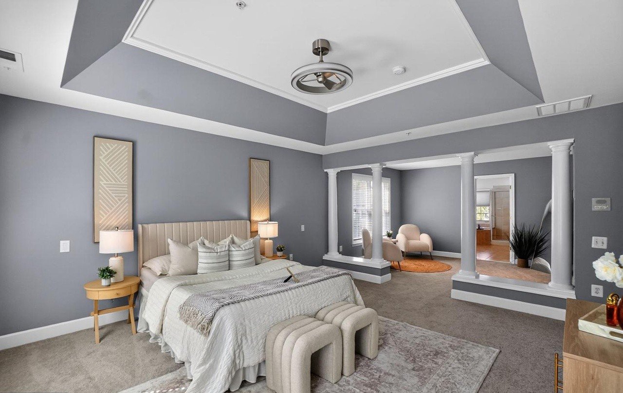 Elegant staging package primary bedroom